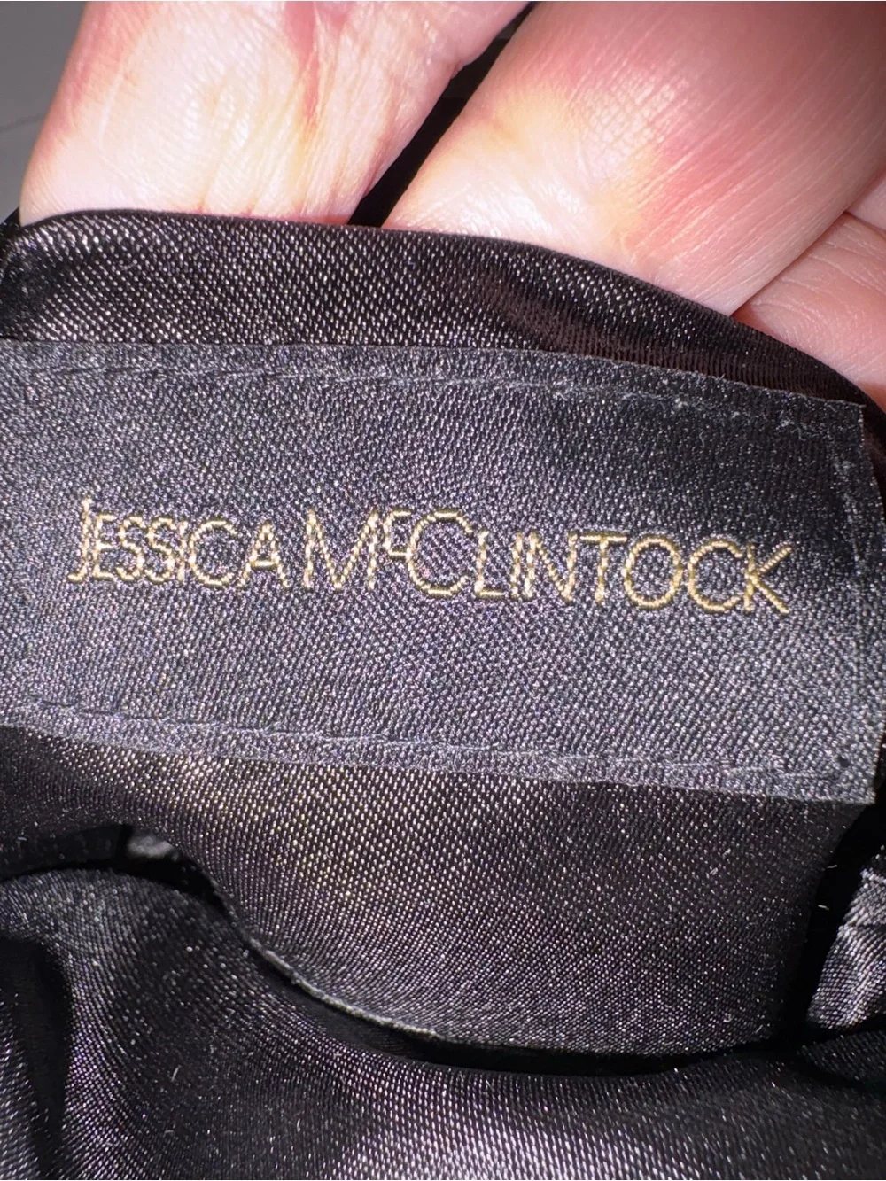 Jessica McClintock black sequin Evening handbag Elegant classy chain handle